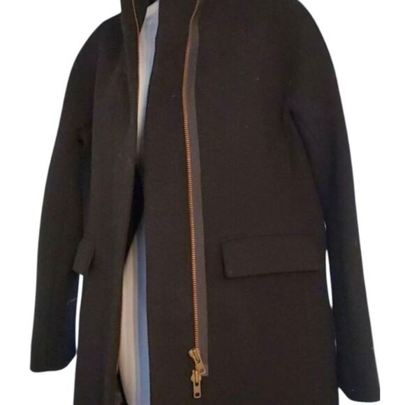 J CREW Stadium Cloth Wool Coat Size 0 - Picture 3 of 5